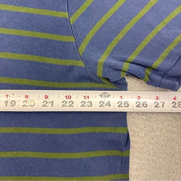 Polo Ralph Lauren Polo Shirt Mens XL‎ Blue Green Striped Pima Cotton Casual Prep - Picture 13 of 16